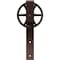 Ekena Millwork Premium Wagon Wheel Roller Hanger w/ Bolts for Barn Door for 1 3/8" Doors, Rustic Brown GB60013RWRB - alternate 4